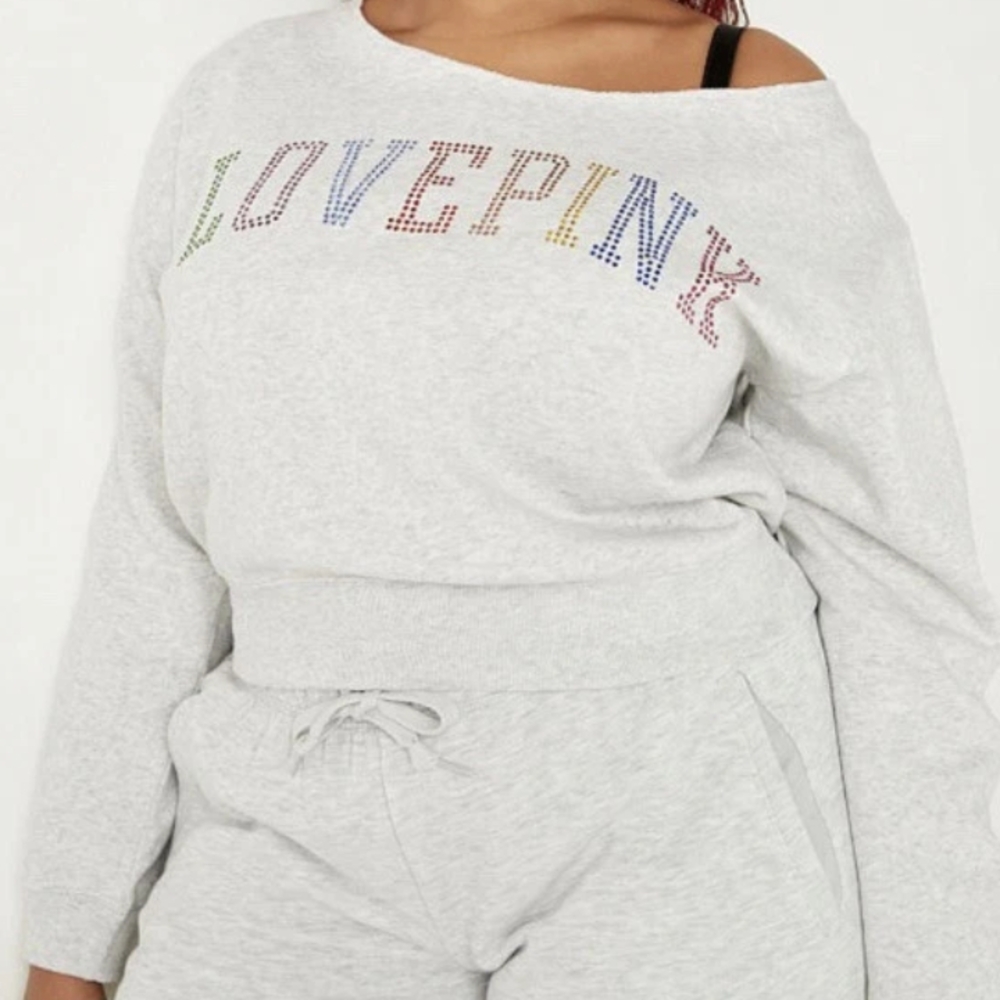 PINK Victoria's Secret Off Shoulder Crop Top